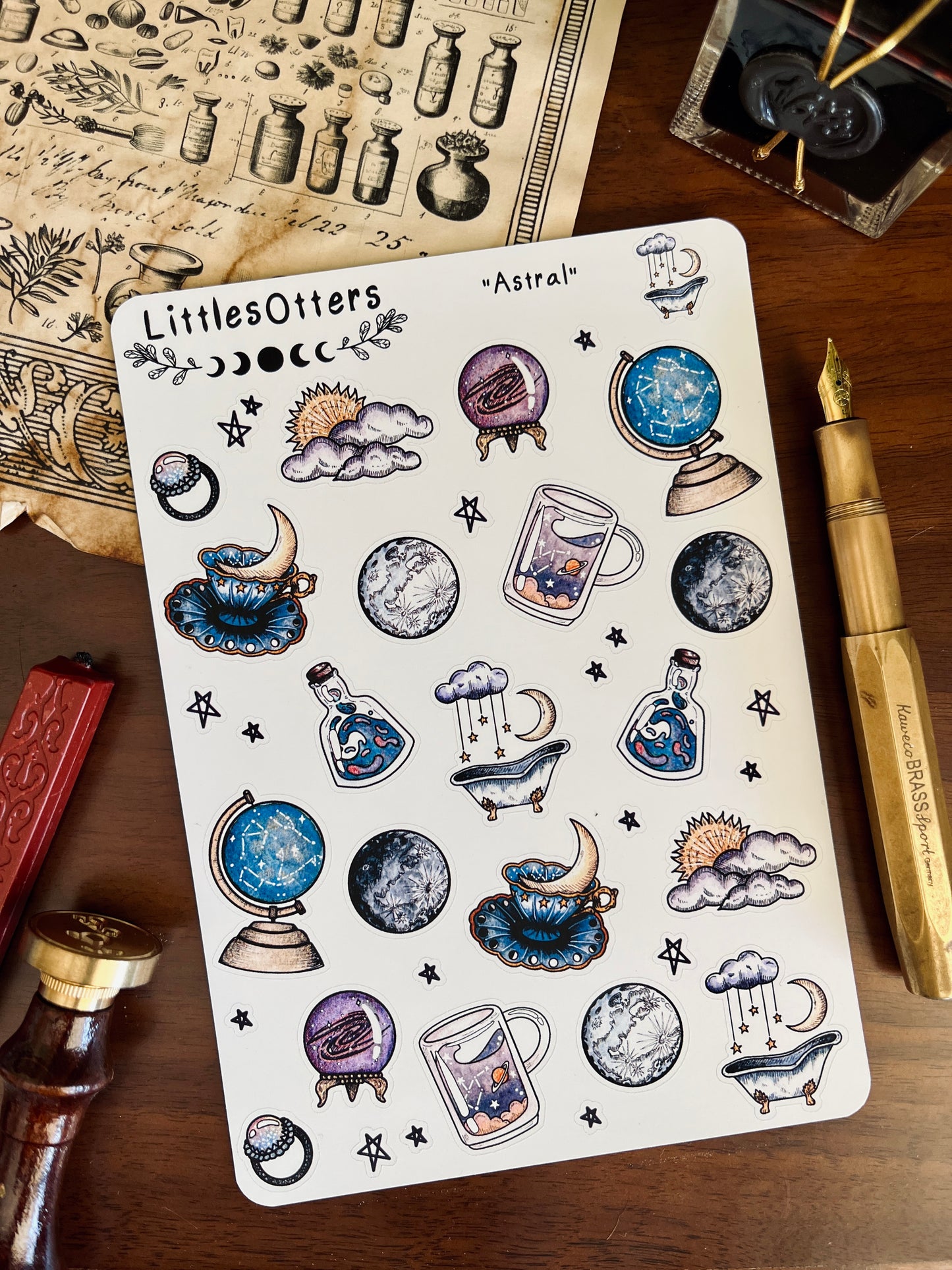 Planche de stickers "Astral"