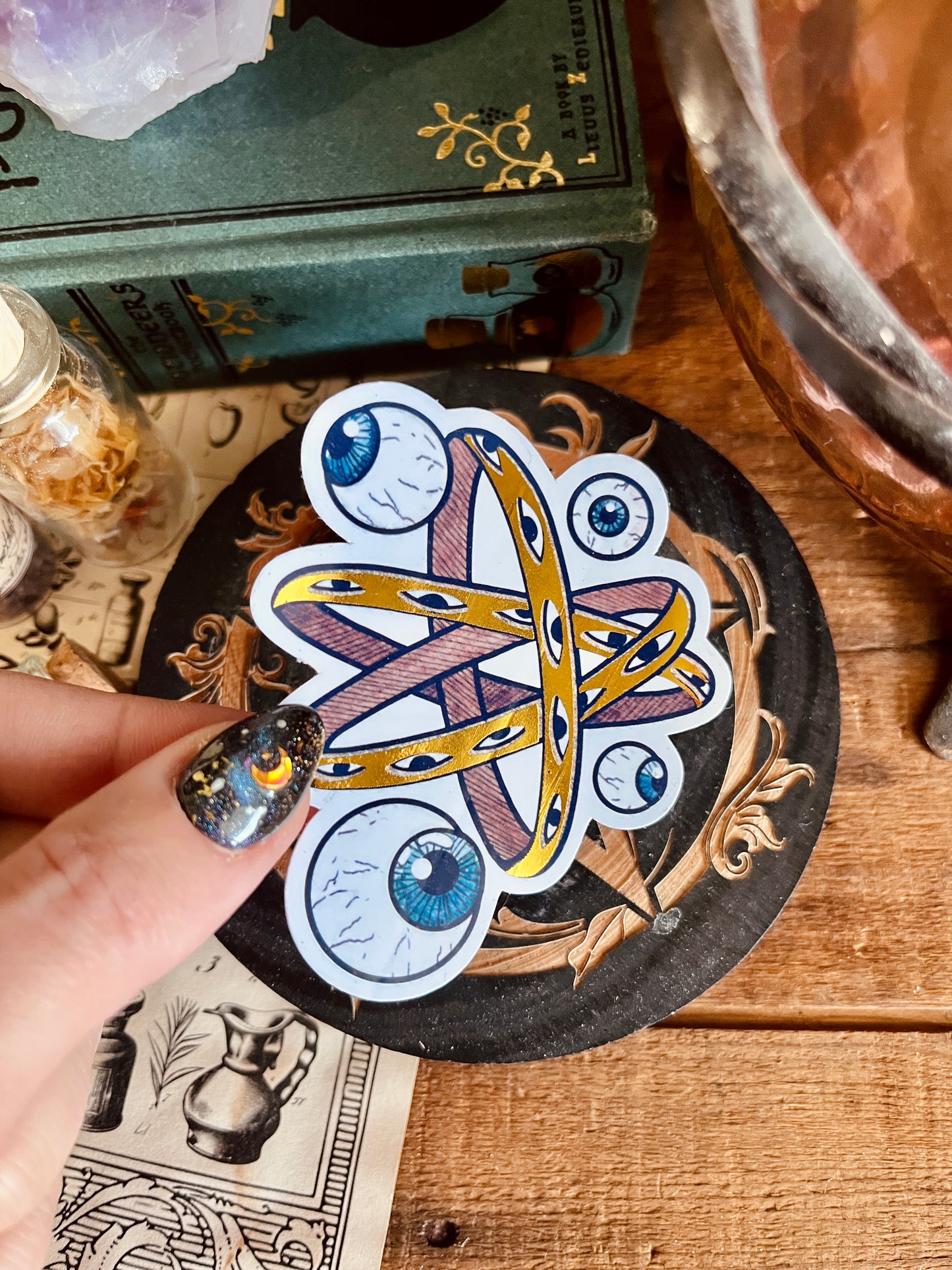 "Moon Tea" Sticker (Gold Foil)