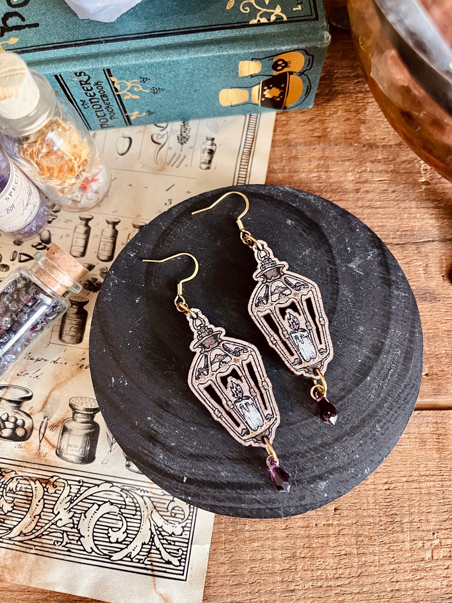 "The Empress" wooden earrings