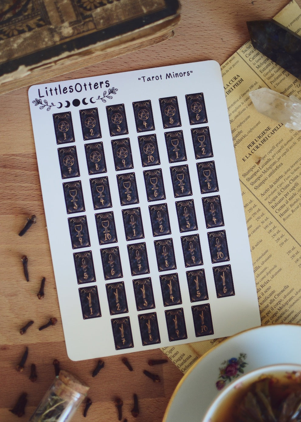 Tarot cards Sticker's sheets