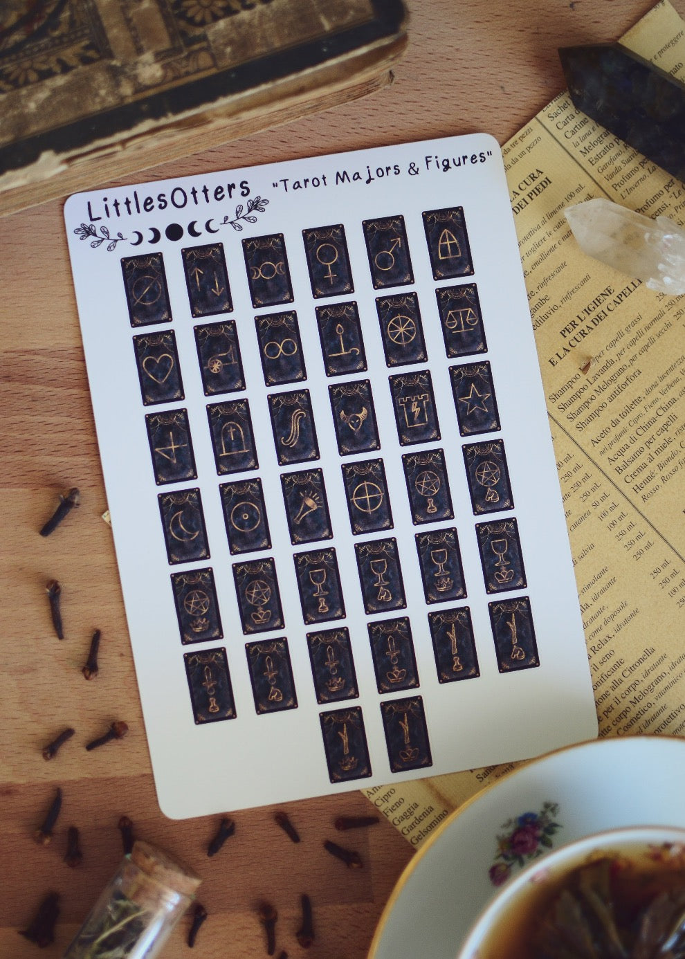 Tarot cards Sticker's sheets