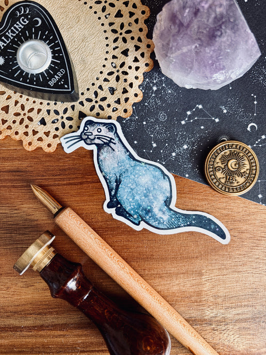 Sticker "Loutre Céleste" (Holographique)