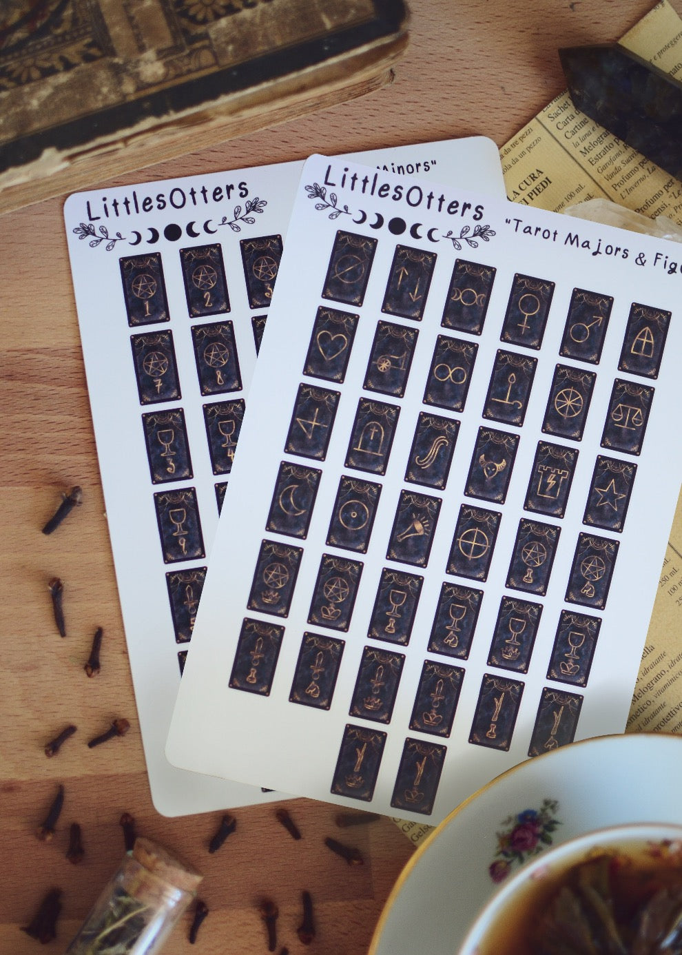 Planches de stickers "Tarot cards" ~ Cartes de Tarot