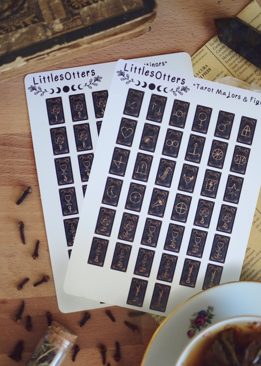Planches de stickers "Tarot cards"