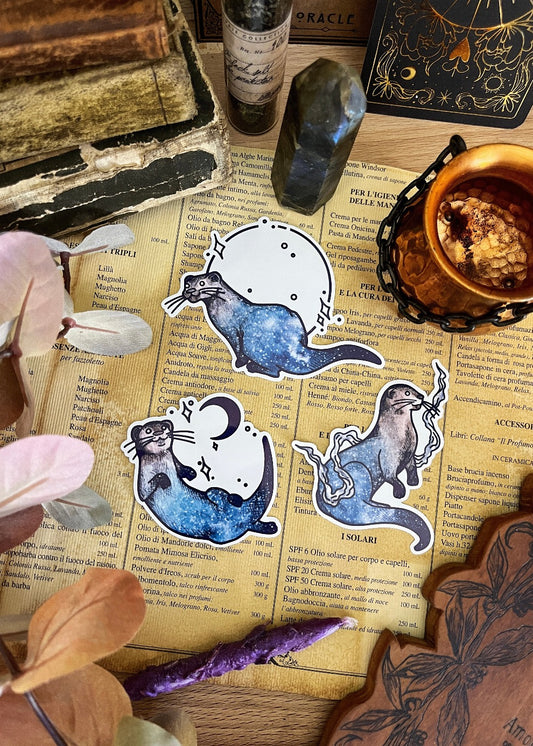 Otter Space sticker's set (3 stickers)