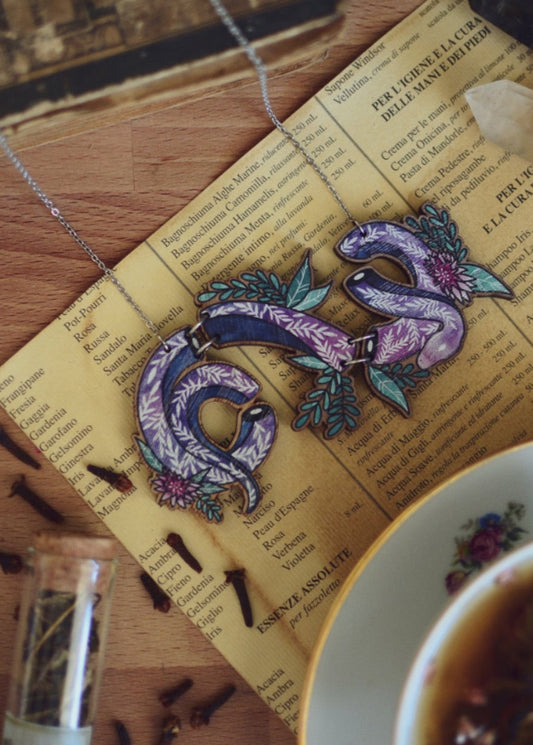"The Devil" wooden necklace