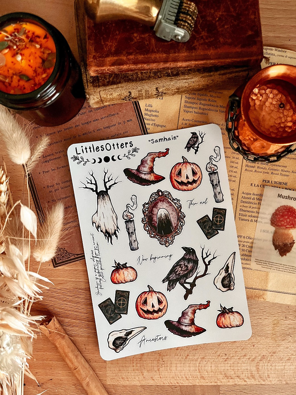 Planche de stickers "Samhain" ~ Halloween